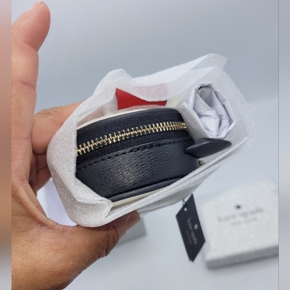 Kate Spade X Disney Minnie Mouse Coin Purse Key Fob Red Bow Polka Dot Bag Charm - Picture 6 of 15